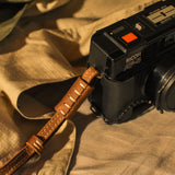 MURRAY: Leather Wrist Strap in Saddle Brown